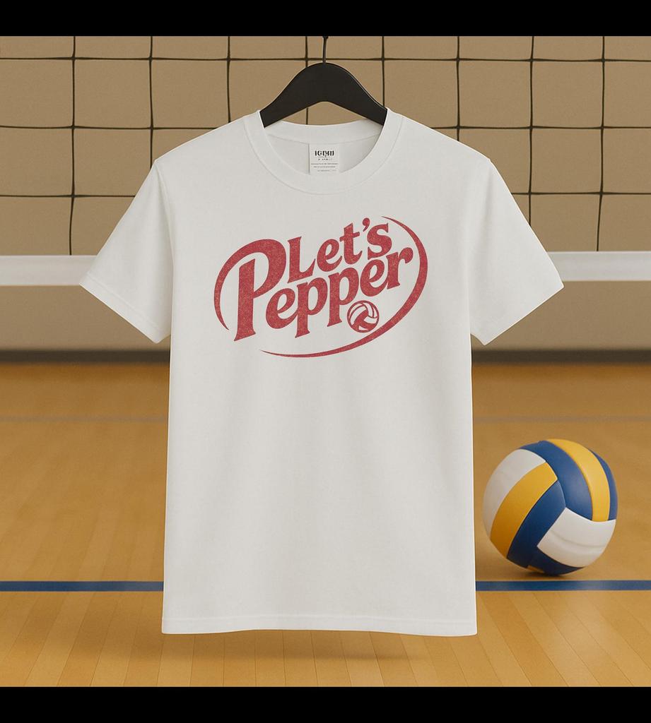 Let's Pepper Volleyball Shirt | Funny Vintage-Style Tee