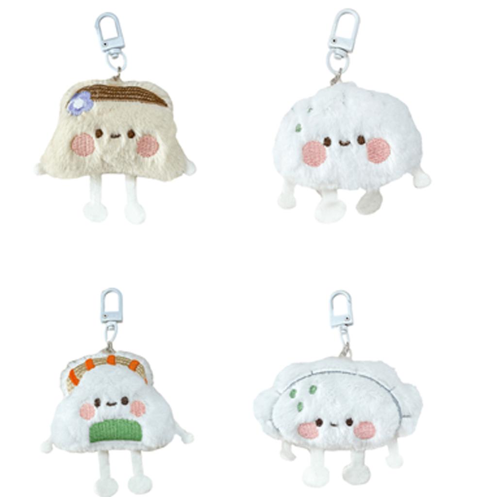 Steamed Stuffed Bun/Dumpling/Sushi Keychain Fashionable Bag Accessories Miniature Food Themed Toy for Kids and Teens