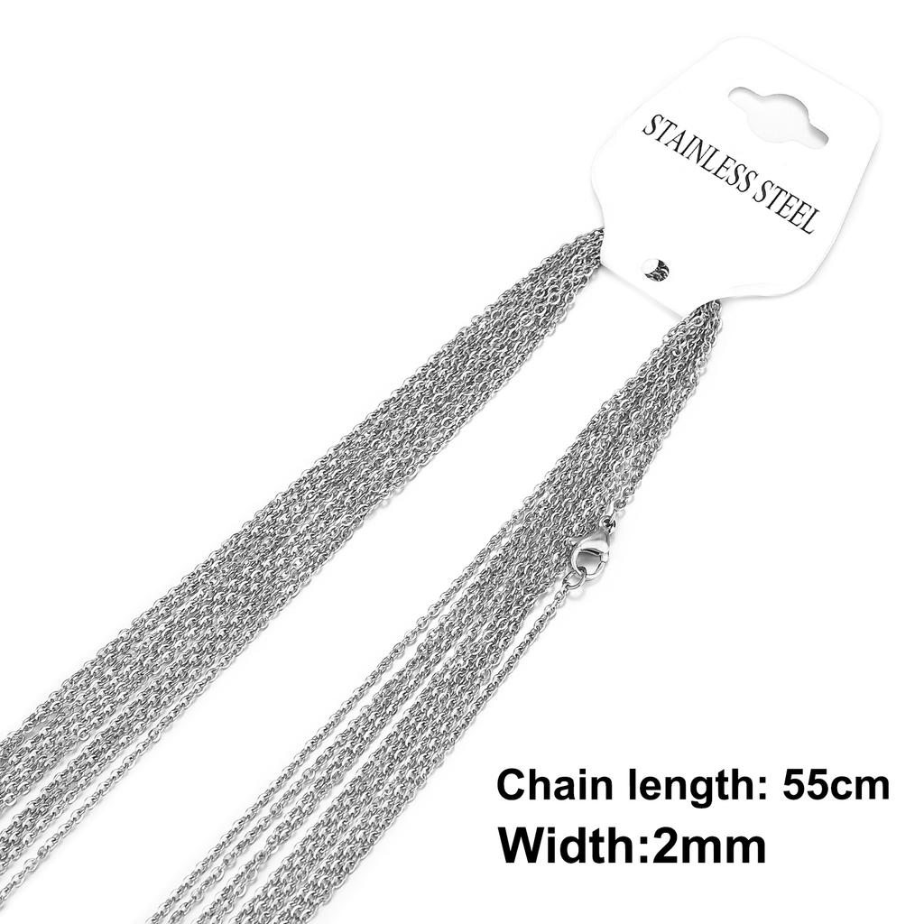 10pcs/Set Stainless Steel O Chain For Men Women,Gold/Silver Color Luxury Noble Necklace, Fashion Jewelry Gifts