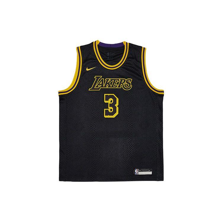 

Nike Футболка NBA Los Angeles Lakers Davis 3 Retro Basketball Jersey Kids tops Black 3Z2B7BY1P-LAKAD L