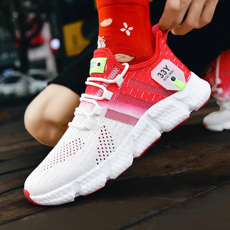 Summer Cross Border Hollow Mesh Flying Weaving Running Shoes for Men and Women Casual and Versatile Sports Shoes for Couples
