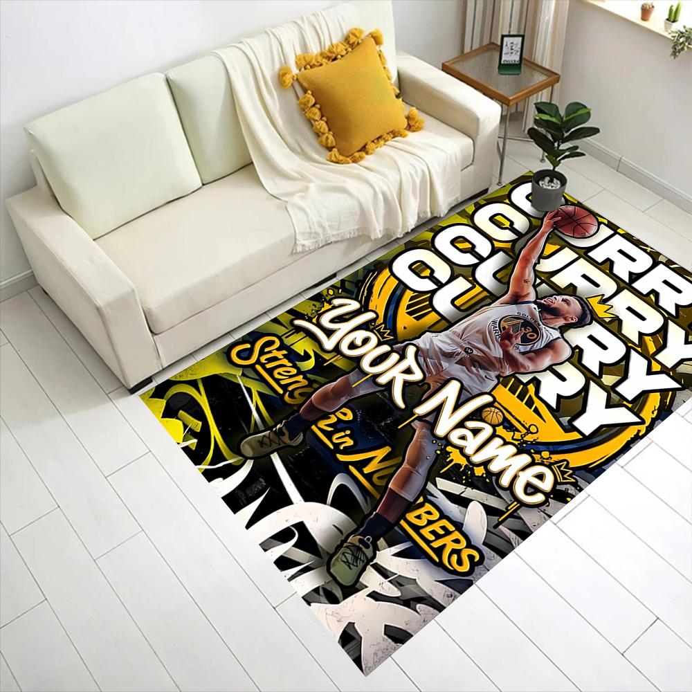 Golden State Curry Game Day Customized Name Floor Rug Office Rug Design for Hallway Study room Decorate room Dining Room Antislip Carpet