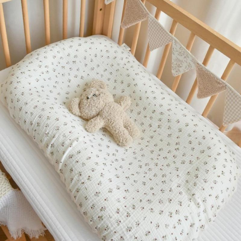 Multifunctional Babynest Lounger Infants Rest Cushion Portable Newborns Bed for Girls Boys Comfortable Travel Bed Cot