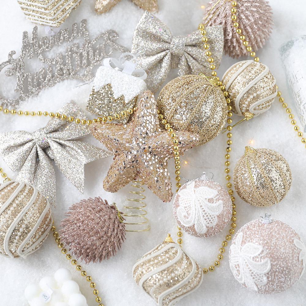 Painted Foam Christmas Tree Hanging Ball Decoration