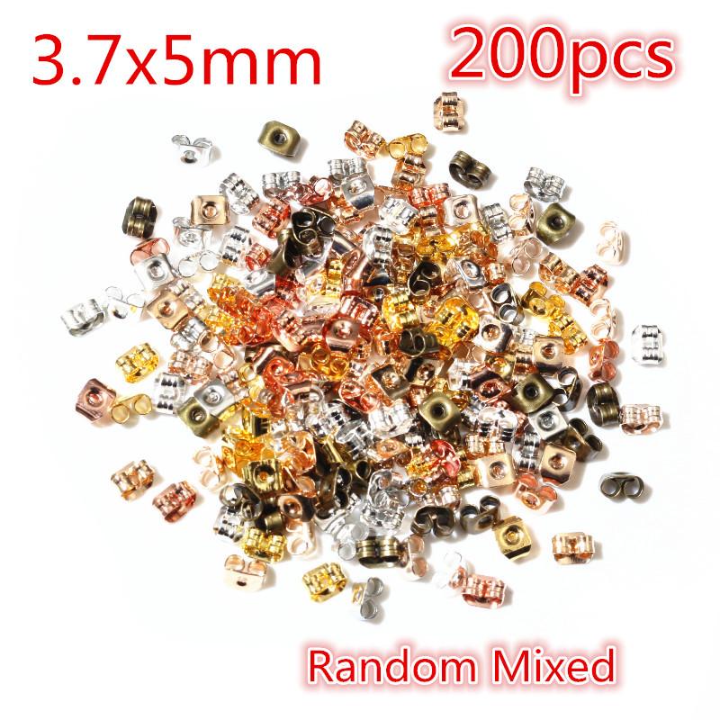 Multi-colors Metal and Plastic Earring Back Plug Cap Nail Accessories Anti-allergic Anti-inflammatory DIY Jewelry Accessories