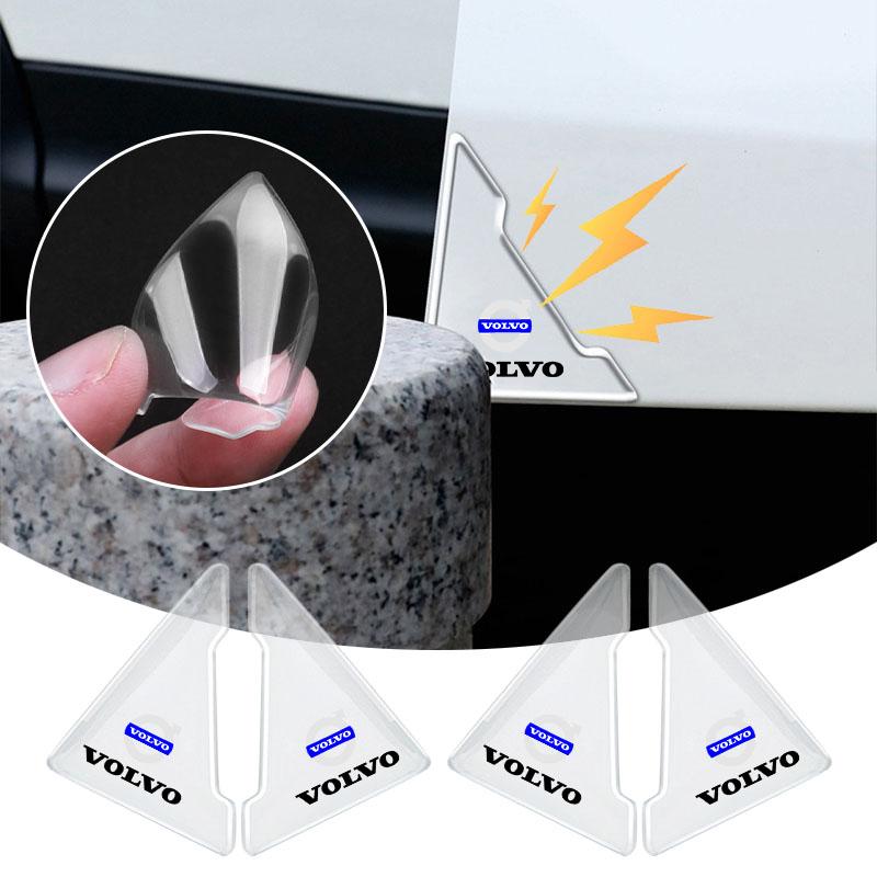 2pcs Silicone Car Door Corner Protector Anti-Collision Scratch Cover For Volvo 240 C70 S40 S50 S60 S70 S80 S90 V40 V50 V60 V90 XC40 XC60 XC90 Truck