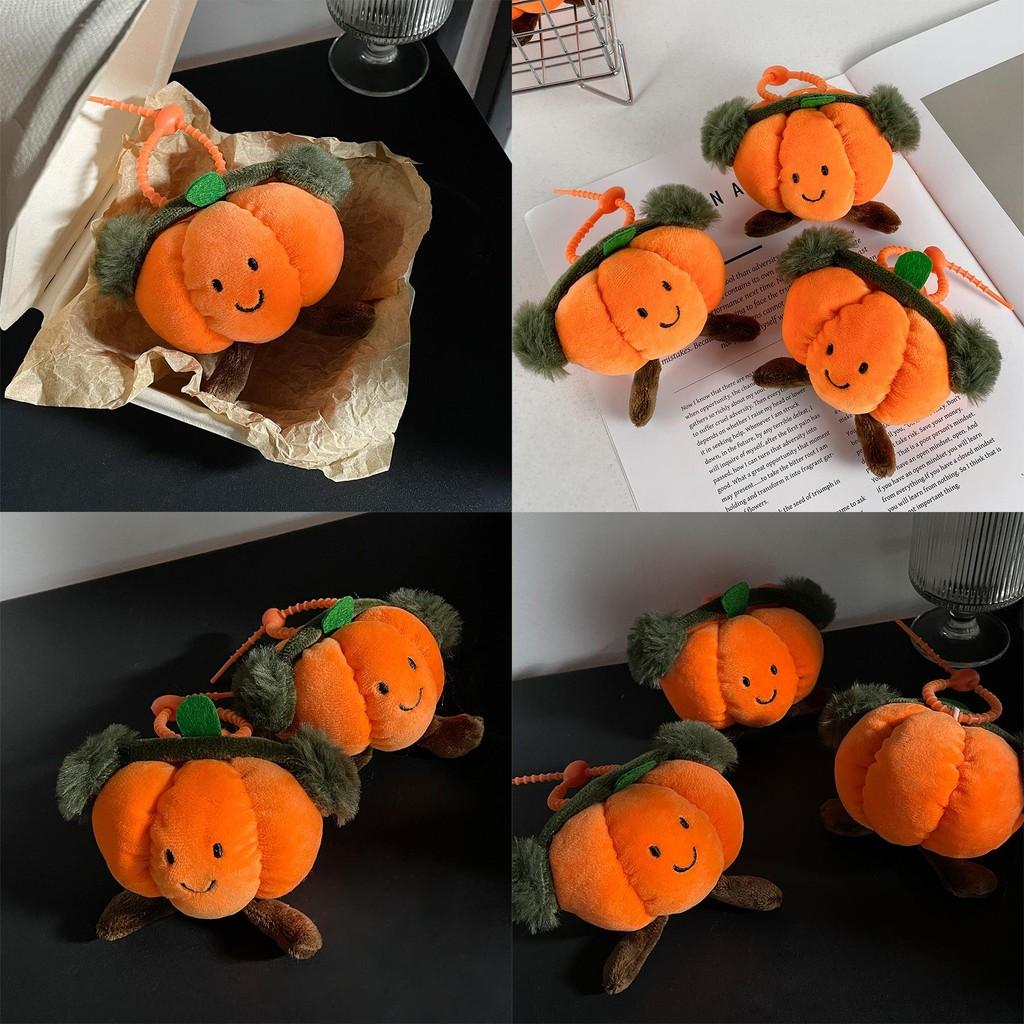 Headphone Playful Plush Pumpkin Doll Cute Bag Charm For Decoration Creative