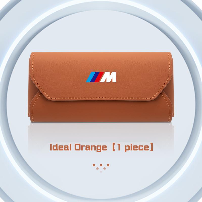 Leather Car Sunglasses Holder Glasses Case For BMW M M6 M2 M3 F32 E53 E60 E90 E91 E92 E93 F01 F30 G80 Visor Eyeglass Storage Box