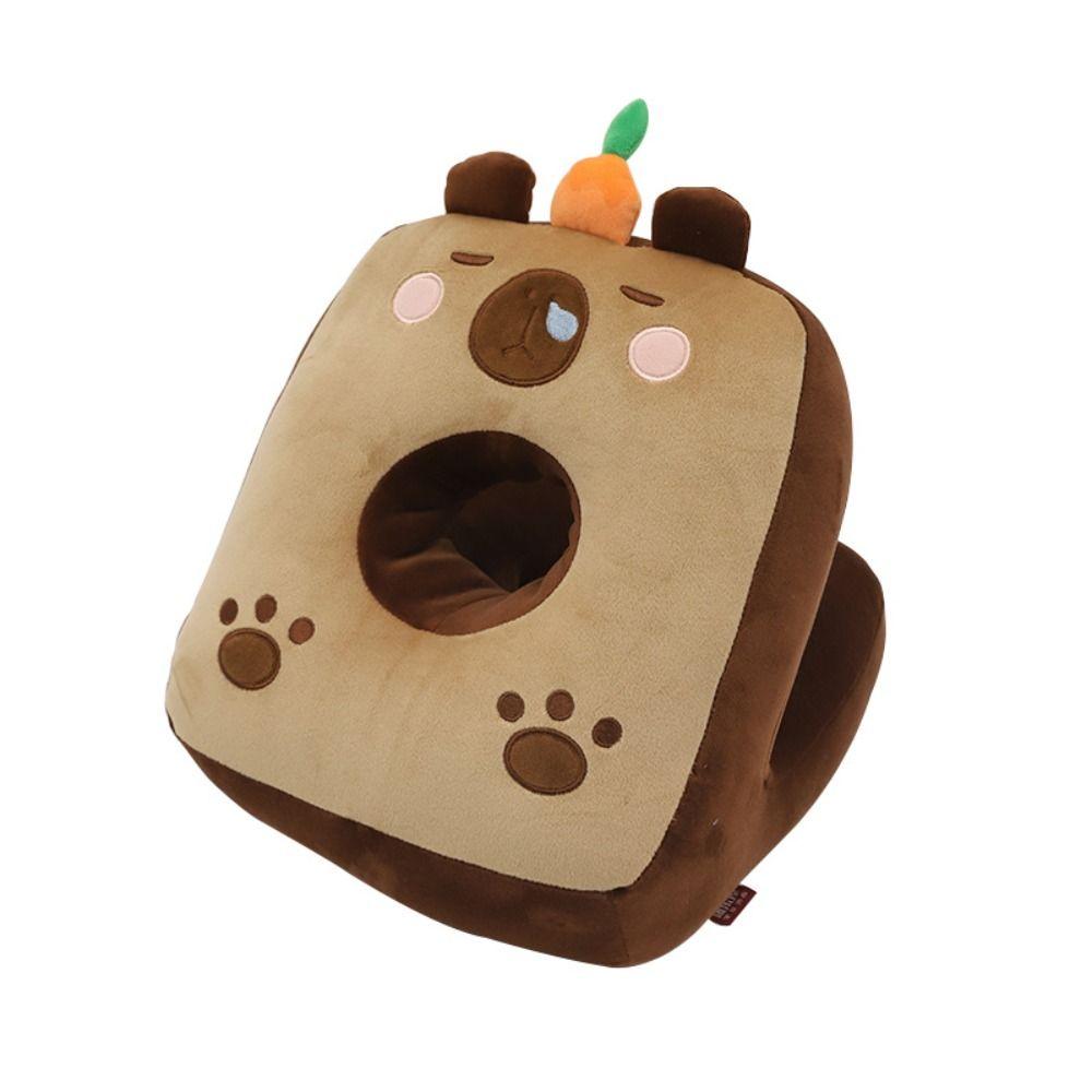 Plush&Ice Silk Capybara Office Nap Pillow Super Soft Capybara Neck Pillow School