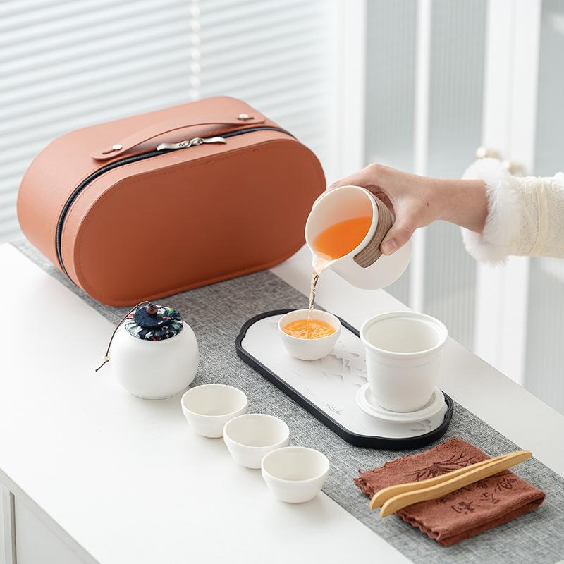 Luxe geschenkdoos Yanhe reis theeset outdoor kamperen high-end set draagbare express beker zakelijk printen