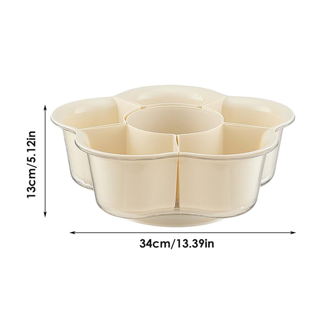 Divided Veggie Tray Rotating Veggie Tray Hot Pot Drain Basket Rotate Fruit Washing Basket For Picnic BBQ Kitchen