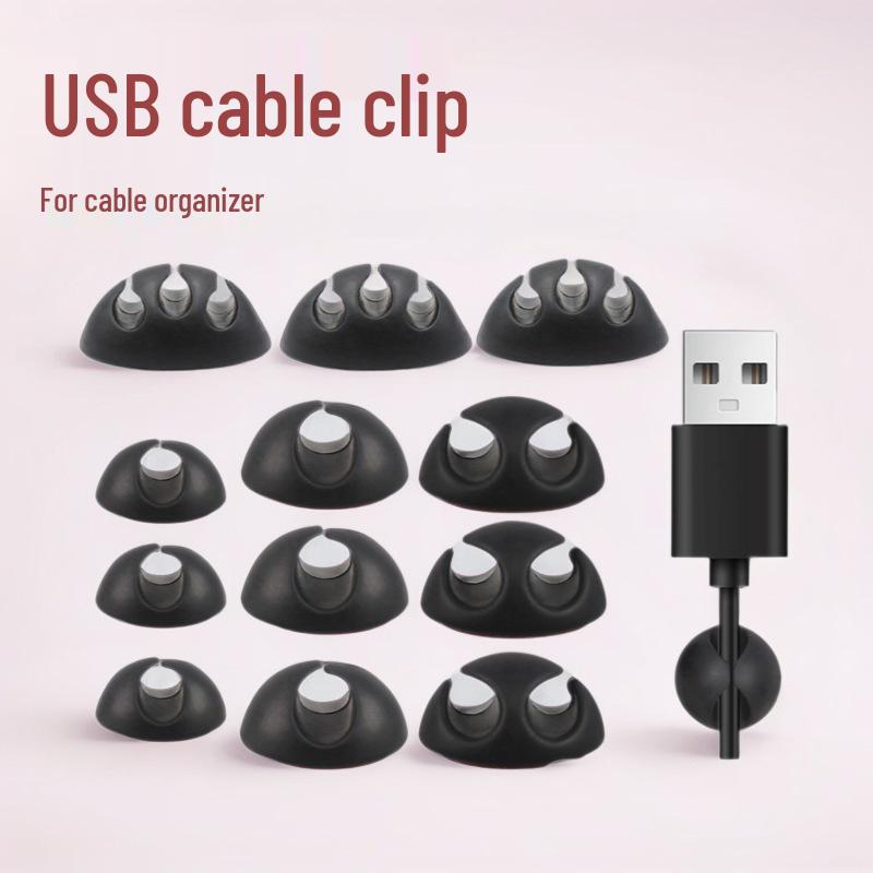 Large Self-Adhesive Cable Organizer Clip for Desktop