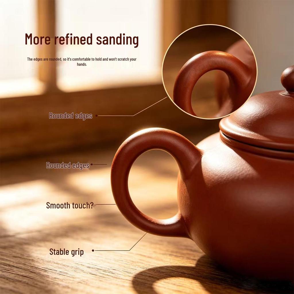 Chaozhou Da Hong Pao Zini Purple Clay Teapot - Small Horizontal Kung Fu Brewing Set