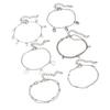 6 Layer Bracelet, Adjustable Tail Chain, Alloy Plating Wear-Resistant Multi-Layered Bracelet, Korean Style Bracelet for Women