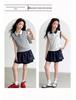 Girls' 2026 Sleeveless Polo Shirt & Sports Skirt Shorts Two-Piece Summer Set