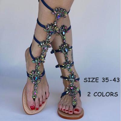 bohemian rhinestone sandals