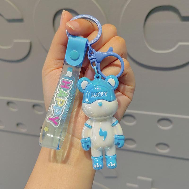 Adorable Electroplated Pvc Cartoon Eyed Dog Keychain Perfect For Gifts