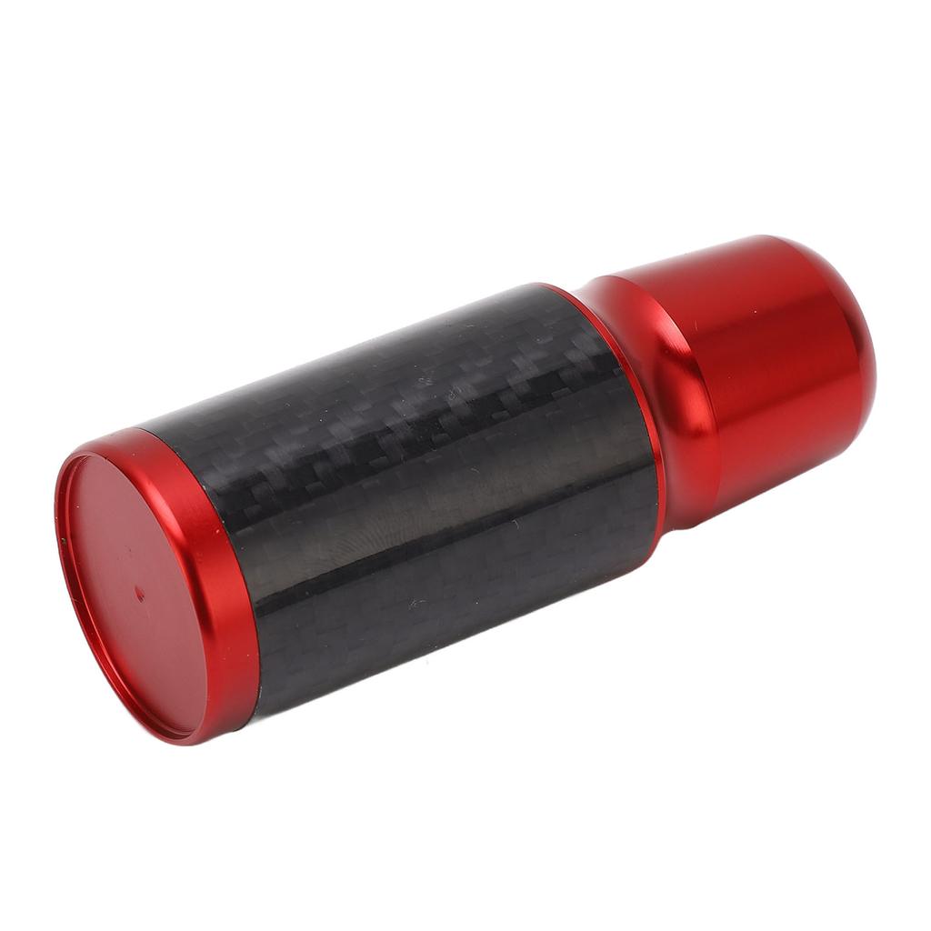 5 6 Speed Manual Gear Shifting Lever Knob Carbon Fiber Transmission Shifter Head with 3 Adapters for Vehicle