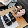 Girls Wings Rotating Button Sandals Spring and Summer 2025 New Children's Hollow Beach Shoes Fashion Open-toed Shoes