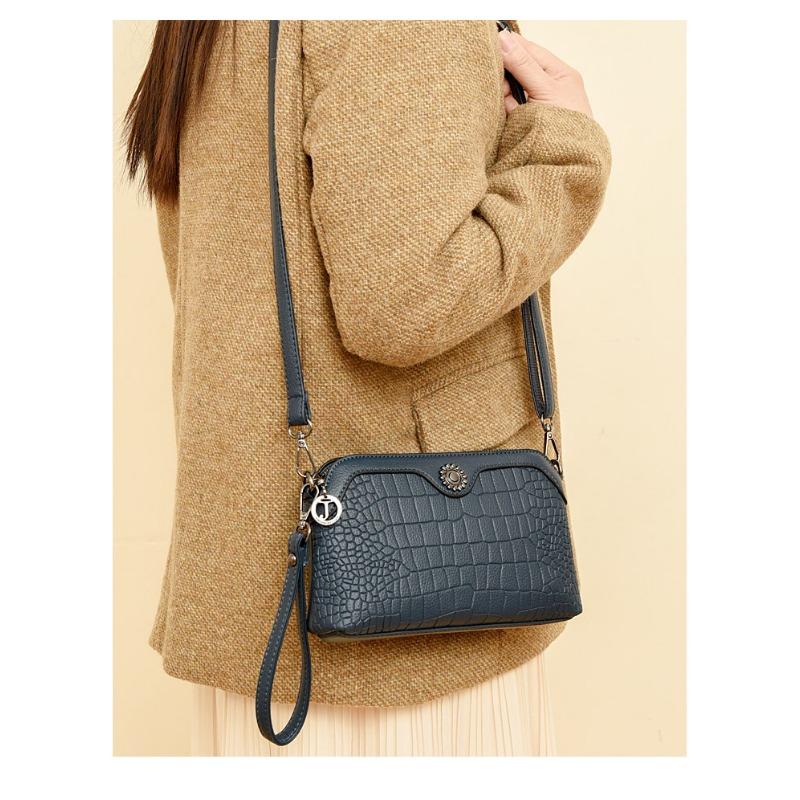New Arrival Women's Stone Embossed Crossbody Bag - Mini Shoulder Bag with Phone Pocket, Versatile Commuter-Friendly Purse for Daily Essentials