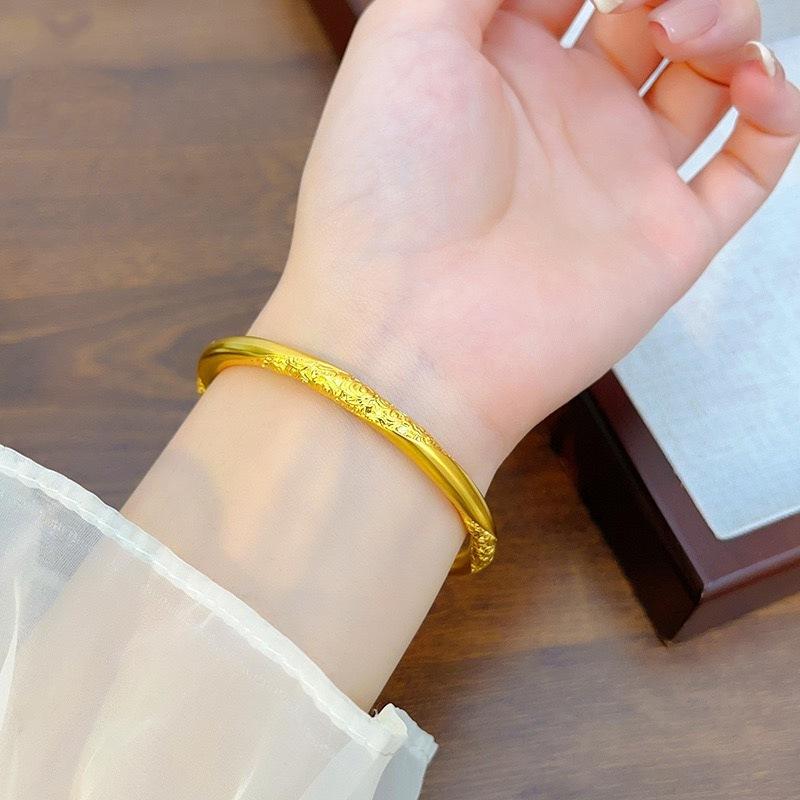 Sifang Xiangyun Bracelet Women's High-end Solid Hoop Bracelet