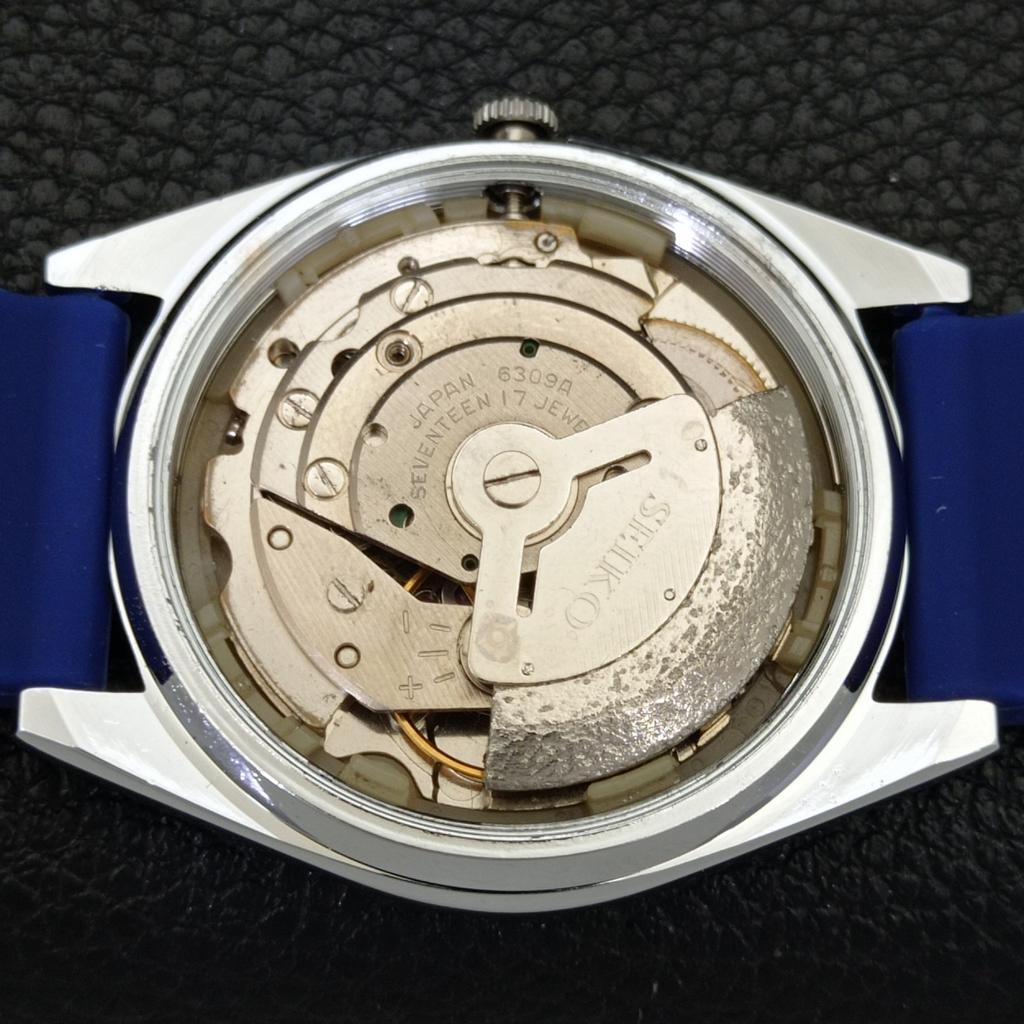 JAPAN VINTAGE REFURBISHED SEIKO 5 AUTOMATIC 6309A MENS BLUE DIAL WATCH a701735-5 R206c-a701735
