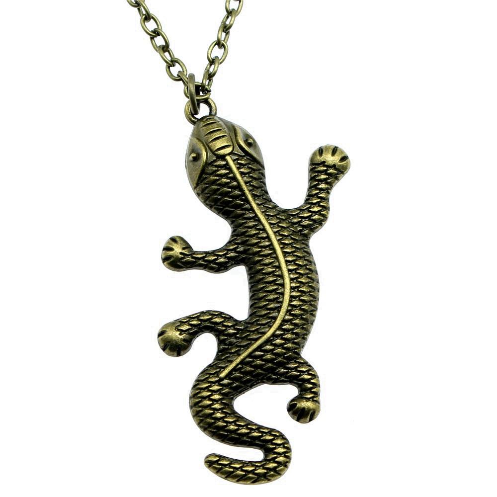 Chinese Dragon Pendant Necklace Mythical Creature Lucky Charm Jewelry 45cm or 70cm Long Chain