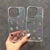 Handyhülle mit farbigen Edelsteinen für IPhone17Promax Feiner Glitzer Ins Style Damenmodell 15 für Apple 14 Transparent