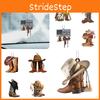 Retro Cowboystiefel und Hut Acryl Hängende Dekoration Für Auto Sattel Schlüsselanhänger Anhänger Am besten für grenzüberschreitende Exportlieferung