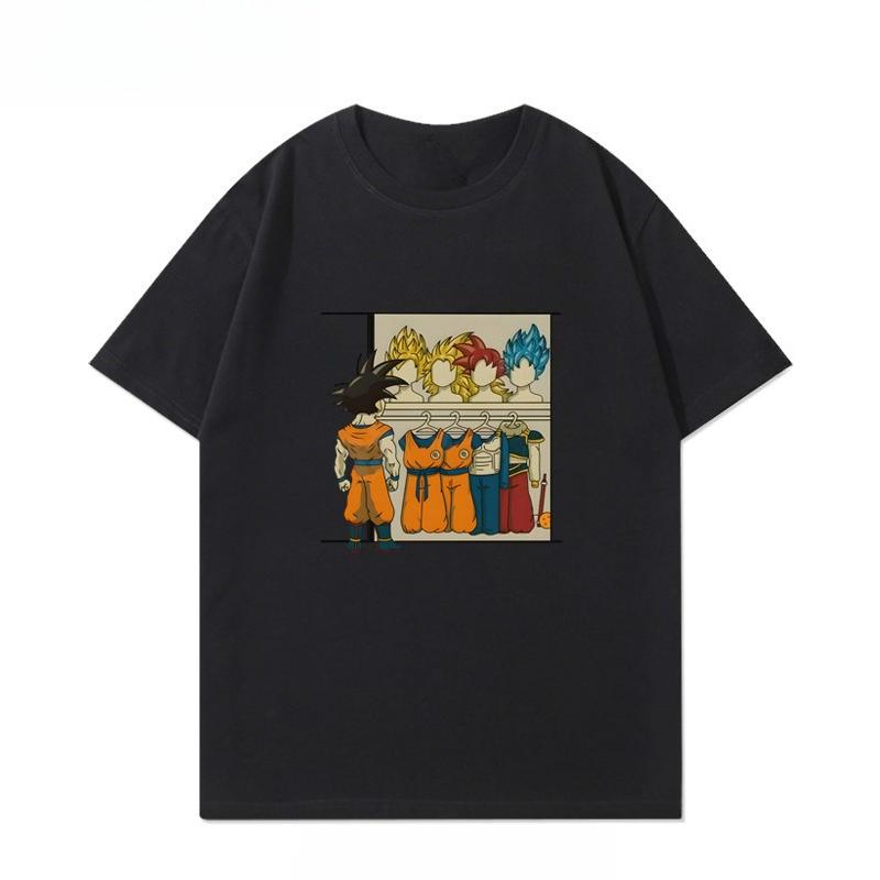 Dragon Ball 2026 Summer 100 Cotton Master Roshi Printed Son Goku Fitness Tshirt Vintage Harajuku Neutral Kids Tshirt Top Y2k