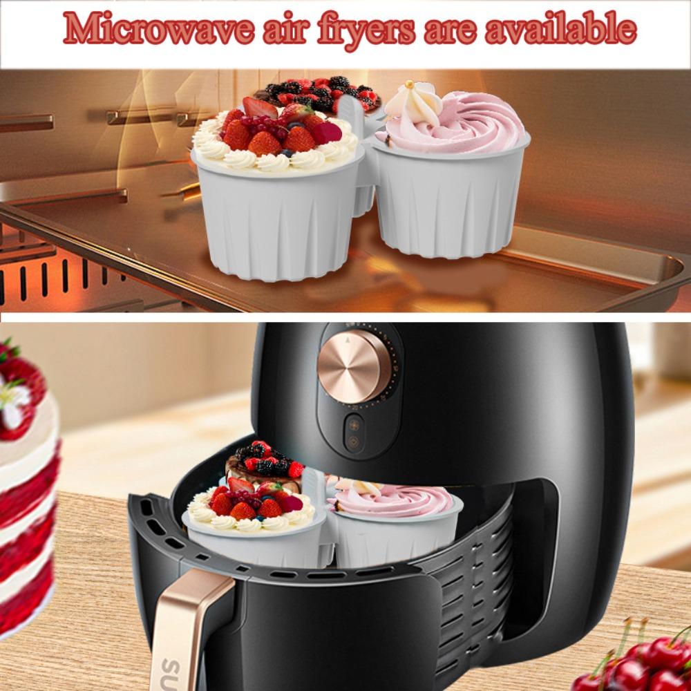Silikonová forma na vejce do horkovzdušné fritézy Opakovaně použitelná forma na muffiny Pečicí příslušenství Forma na cupcakes Mikrovlnná trouba