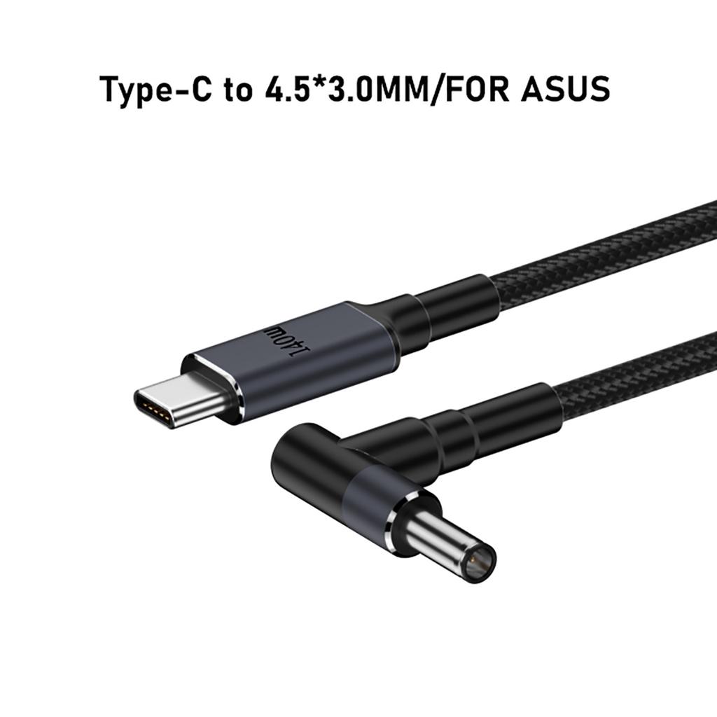 140W USB C PD Type C to DC5.5x2.5mm/6.0x3.7mm/7.4x5.0mm/5.5x2.1mm/4.5x3.0mm Conveter Adapter Cable Cord Line for Laptop
