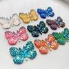 Neue 30*23mm AB farbe Harz Schmetterling Strass diy haar zubehör Flache rückseite Sammelalbum Flache rückseite hochzeit dekoration 10 teile/los