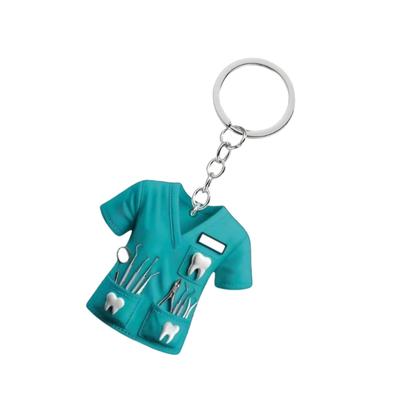 Adjustable 30cm Nurse Uniform Pendant Keyring Shatterproof Acrylic Auto Mirror Decoration Suitable for Healthcare Worker
