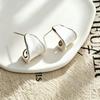 European & American High-End Brushed Metal 2026 Irregular Designer Earrings Studs