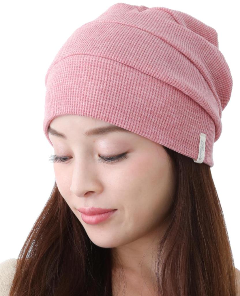 Medical Plaisir Medical Organic Watch Hat, Wig, Hat, Anti-cancer Drug, Knit, Stylish, Cotton, Step-up (Pink Heather)