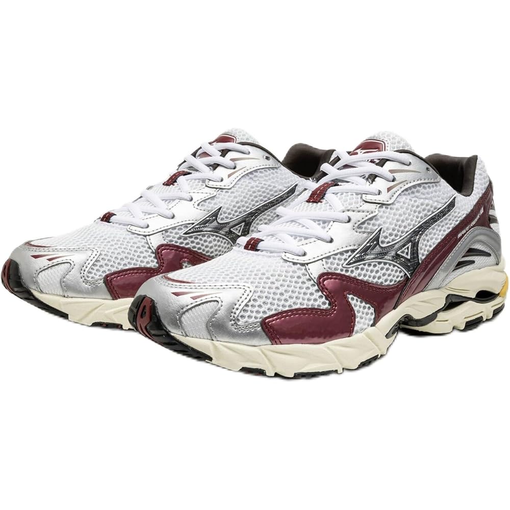 Mizuno Wave Rider 10 Sneakers White Black Wine Red 26.5 cm Athletic Footwear