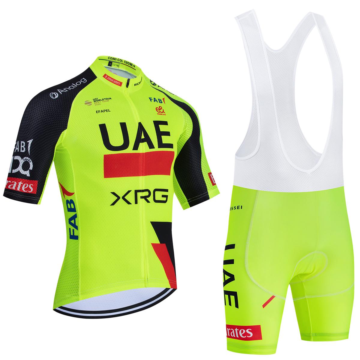 

New Tour 2026 UAE Cycling Jersey Road Bike Maillot JERSEY Shorts Set Men Women Fast Dry Ropa Ciclismo Bicycl T-shirt Clothing XL
