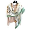 Light luxury horse simulation silk high-end sense 111cm large square scarf silk scarf printed shawl sunscreen scarf headscarf scarf