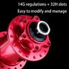 6 Pawl Mountain Bike Hubs Set 32H Spokes Hole Sealing Bearing 100/135mm Axles Light Weight Aluminum Alloy Construction