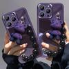 Transparent Little Bear Bracelet Case for iPhone 16 Pro Max/14/15 - New Fashion Protective Cover