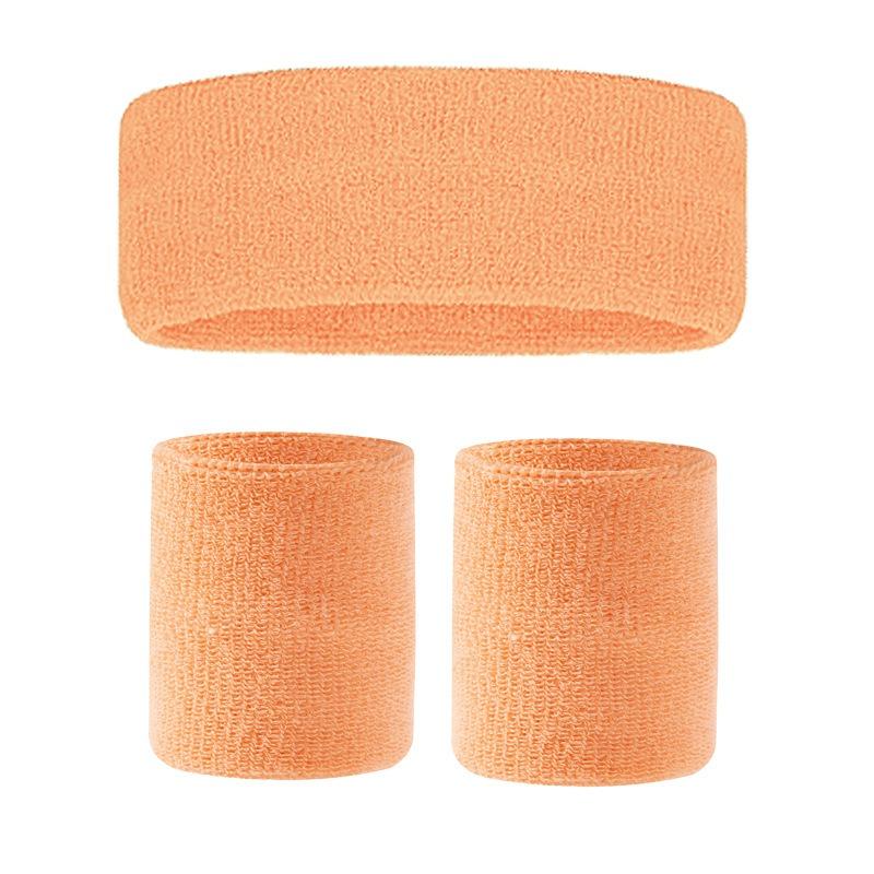 Exercise and fitness cycling basketball badminton breathable and sweat-absorbent headband hand protection wrist protection headband set