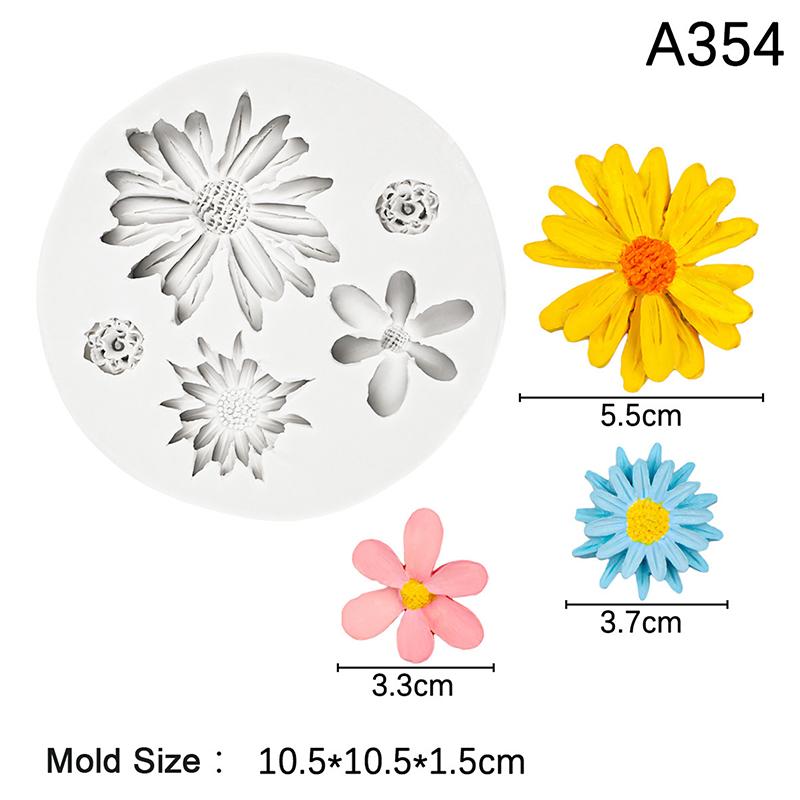 Daisy Flower Silicone Mold Fondant Mould Cake Decorating Tools Chocolate Gumpaste Candy Clay Moulds M2352