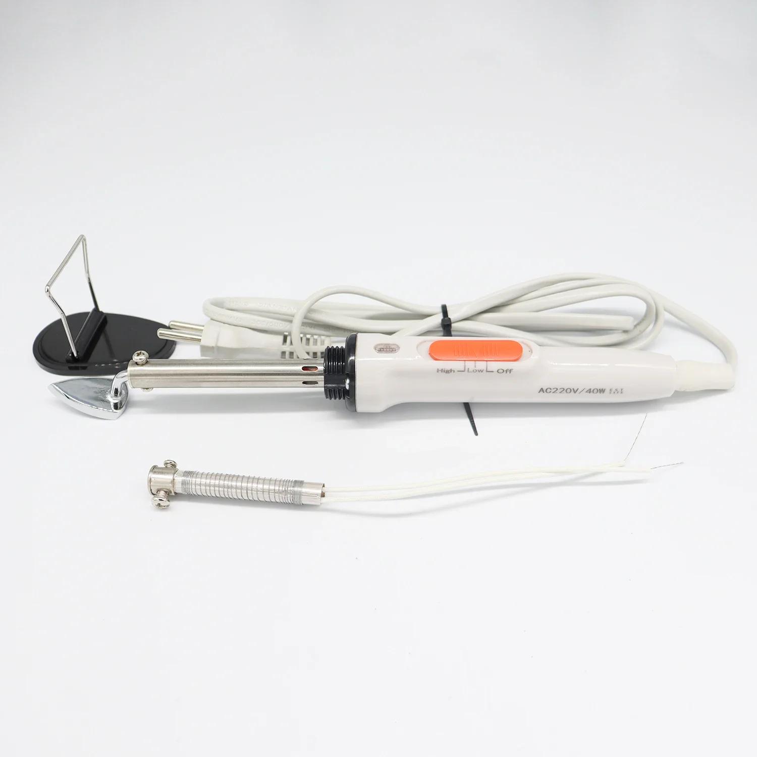 

40W Mini Leather Iron Portable Ironing Tool Wrinkle Removal Repair Pure Copper Head Plastic Soldering Iron