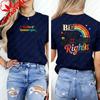 Big Fan of HuUnisex Rights TShirt Equality Empathy StateUnisext Shirt Retro Rainbow Graphic Tee Everyone Gift Liberal Anti Populism
