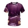 SHUNAICHI Halloween Christmas Gift Halloween Party Men's Costume 3D Digital Printing Pumpkin T-Shirt Crew Neck Loose T-Shirt Top