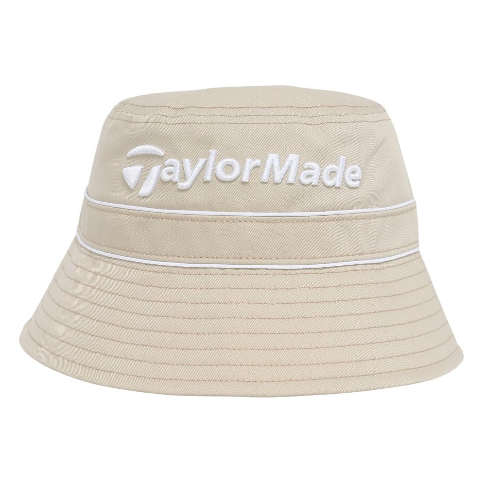 TaylorMade Men's Lined Bucket Hat, Beige, Size 58cm, with Visor, 2025SS UN559