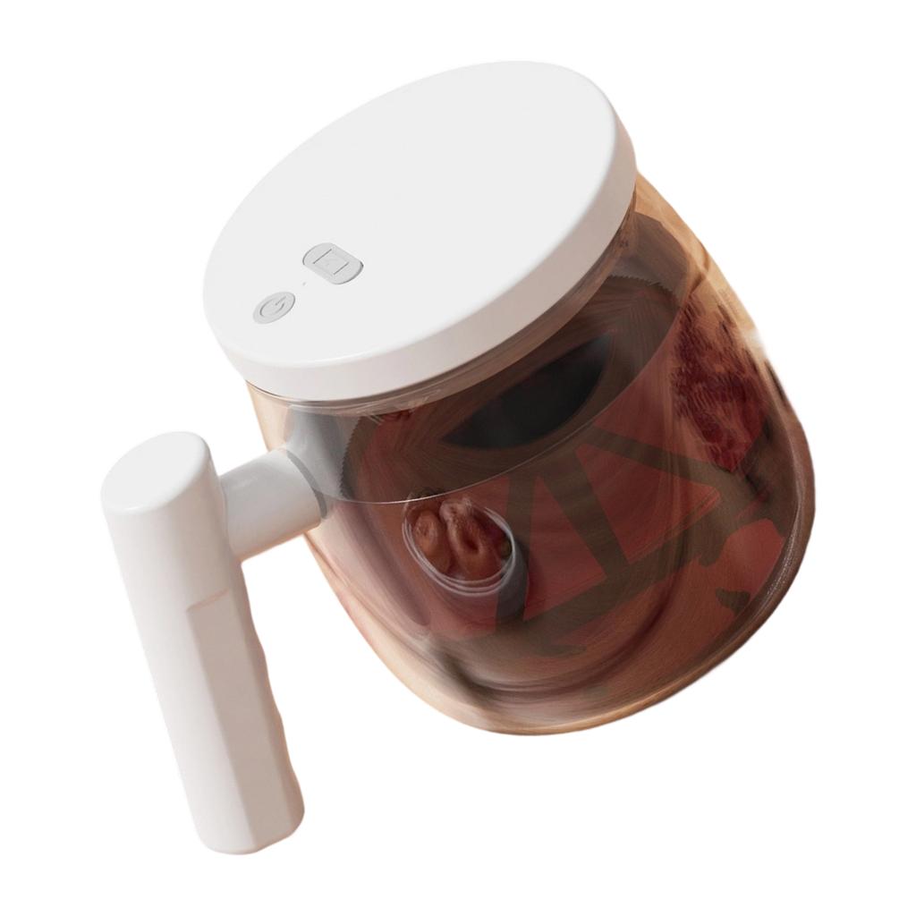 Electric Glass Coffee Mug Auto Stirring Portable USB Rechargeable Quiet Motor Beverage Mixer For Office Travel
