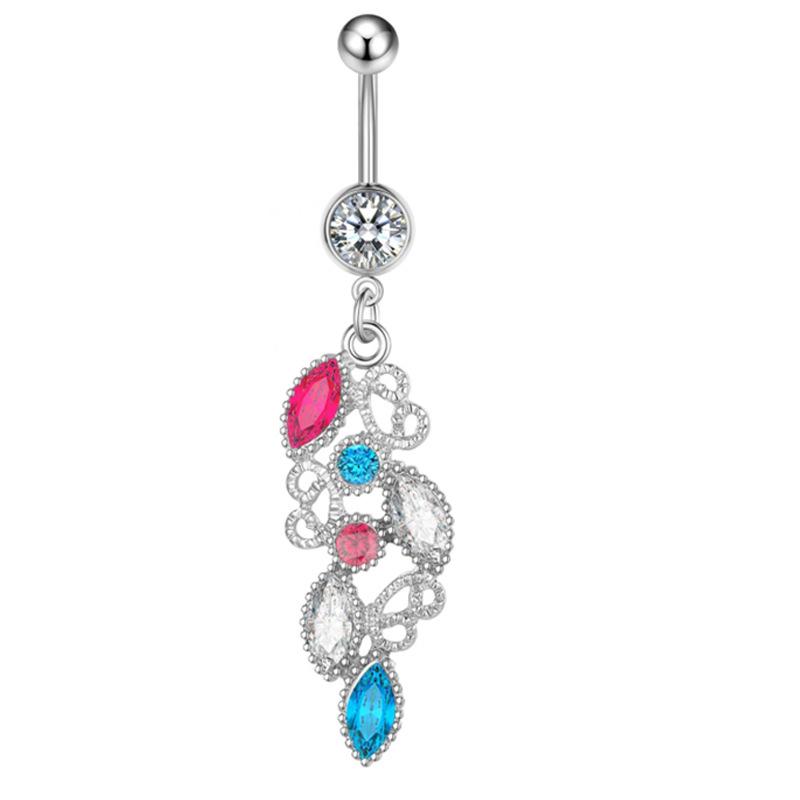 

Европейский и американский простой цвет Ab, бабочка, кисточка, пряжка для пупка, гвоздь для пупка, нержавеющая сталь 316, ювелирные изделия для пирсинга пупка