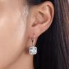 925 Sterling Silver Bright CZ Drop Earrings Female Noble Luxury Exquisite Ear Accessories Elegant Temperament Jewelry for Women
